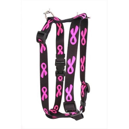 Breast Cancer Black Step-In Harness - Small